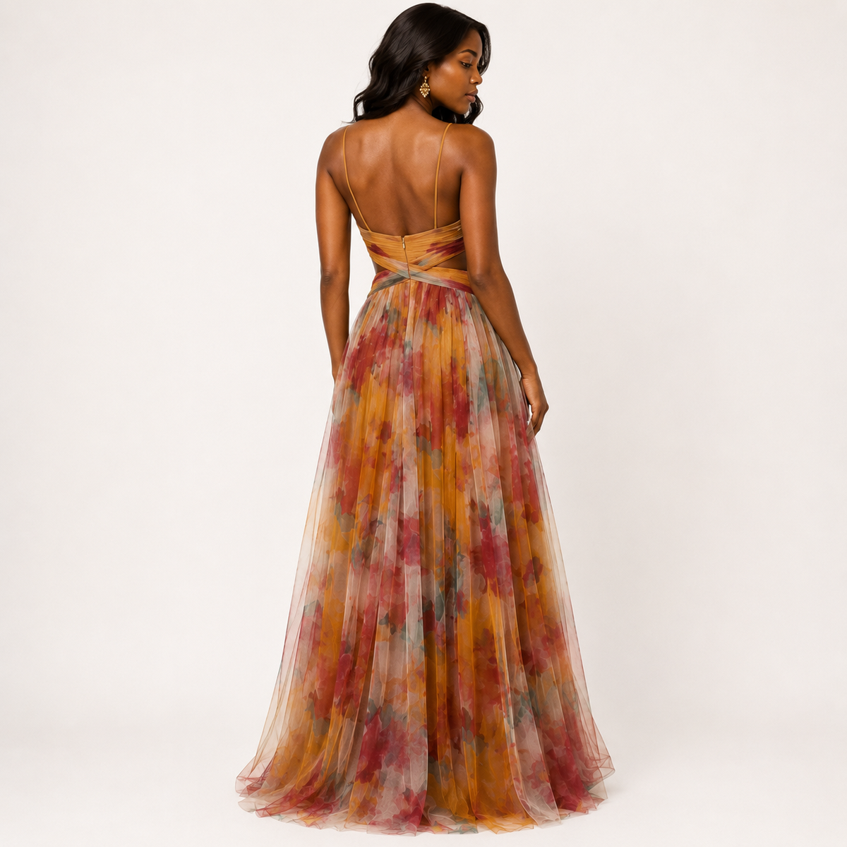 Vestido Aurora Estampado com Drapeado
