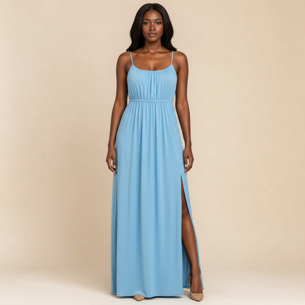 Vestido Solene de Costas Abertas